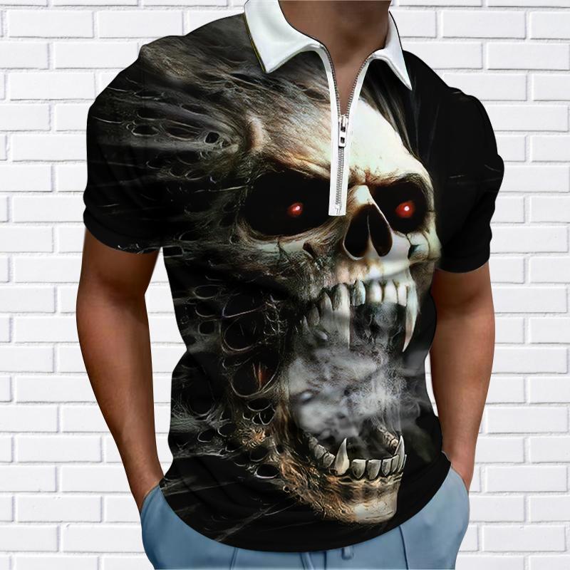 Мужская рубашка поло повседневная на молнии с коротким рукавом модная повседневная на молнии лето весна стандартный крой рубашка с принтом 3D Death S чёрный
Мужская рубашка поло повседневная на молнии с коротким рукавом модная повседневная на молнии лето весна стандартный крой рубашка с принтом 3D Death S чёрный