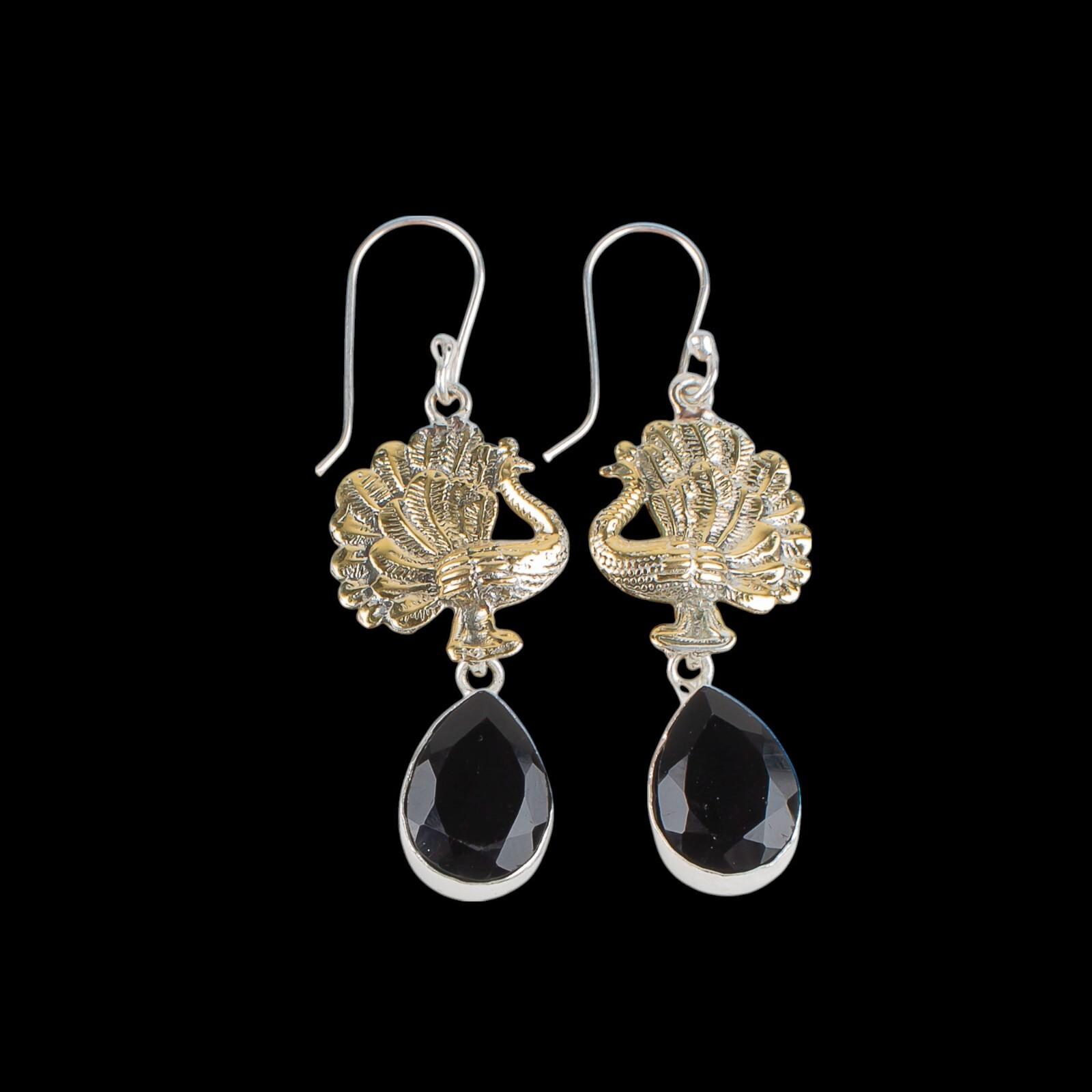 Black Onyx Gemstone 925 Sterling Silver Jewelry Handmade Dangle Earrings 2.20 EE-44-13
Black Onyx Gemstone 925 Sterling Silver Jewelry Handmade Dangle Earrings 2.20 EE-44-13