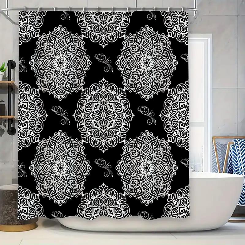 Black White Mandala Shower Curtain Decor For Bathroom Luxury Print Floral Waterproof Fabric Perfect Decoration Gift For Home! (S W60H190(CM)-1 Pcs
Black White Mandala Shower Curtain Decor For Bathroom Luxury Print Floral Waterproof Fabric Perfect Decoration Gift For Home! (S W60H190(CM)-1 Pcs