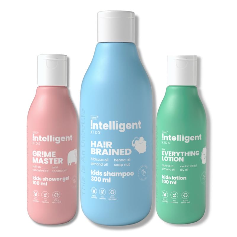 TuCo Kids Combo Pack - Mild Shampoo for Soft & Smooth Hair (300ml), Body Lotion & Body Wash (100ml each), SLS & Paraben free (Age: 4+)
TuCo Kids Combo Pack - Mild Shampoo for Soft & Smooth Hair (300ml), Body Lotion & Body Wash (100ml each), SLS & Paraben free (Age: 4+)