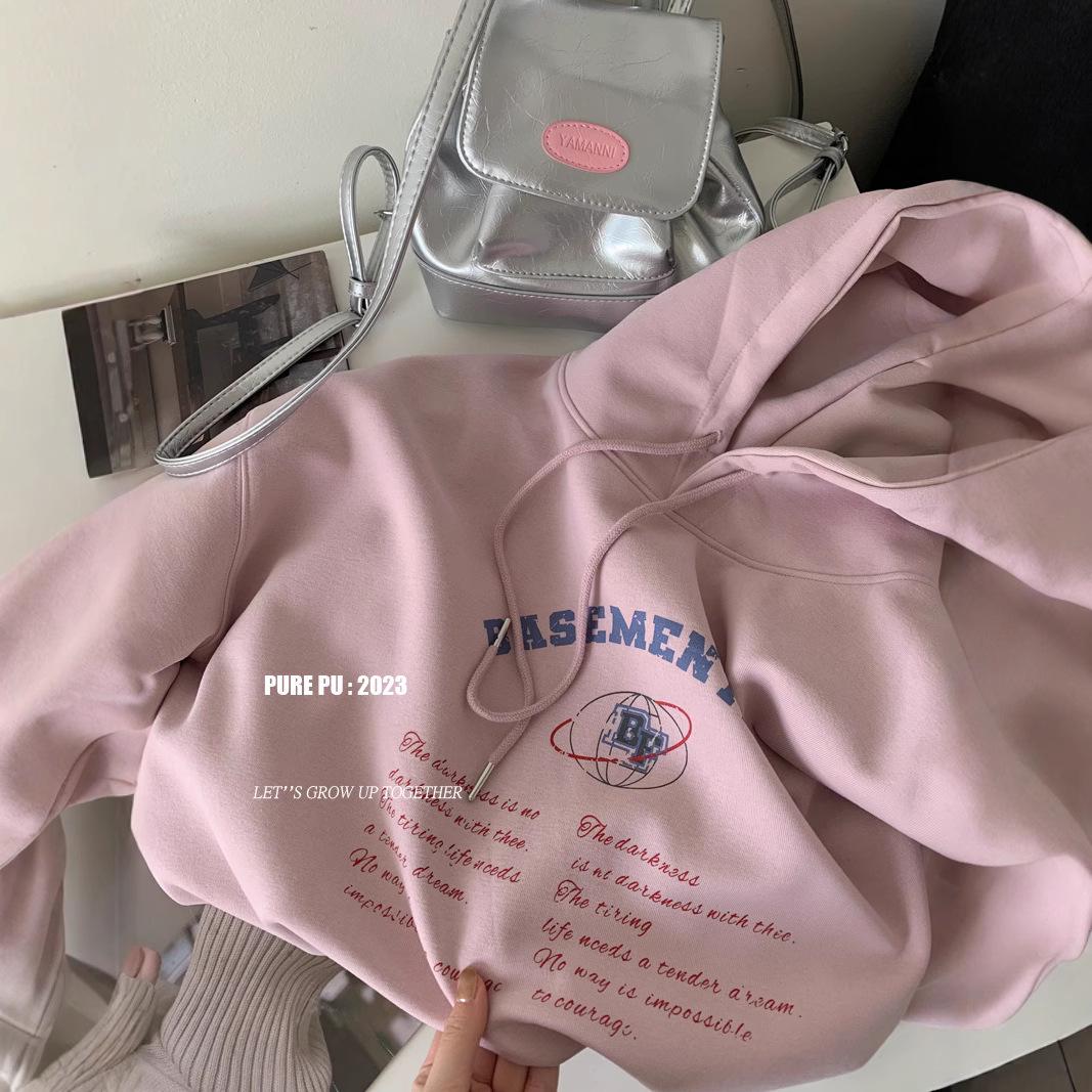 Women s Oversized Pink Letter Print Heavyweight Hoodie - Spring Loose Fit Long Sleeve Sweatshirt. L
Women s Oversized Pink Letter Print Heavyweight Hoodie - Spring Loose Fit Long Sleeve Sweatshirt. L