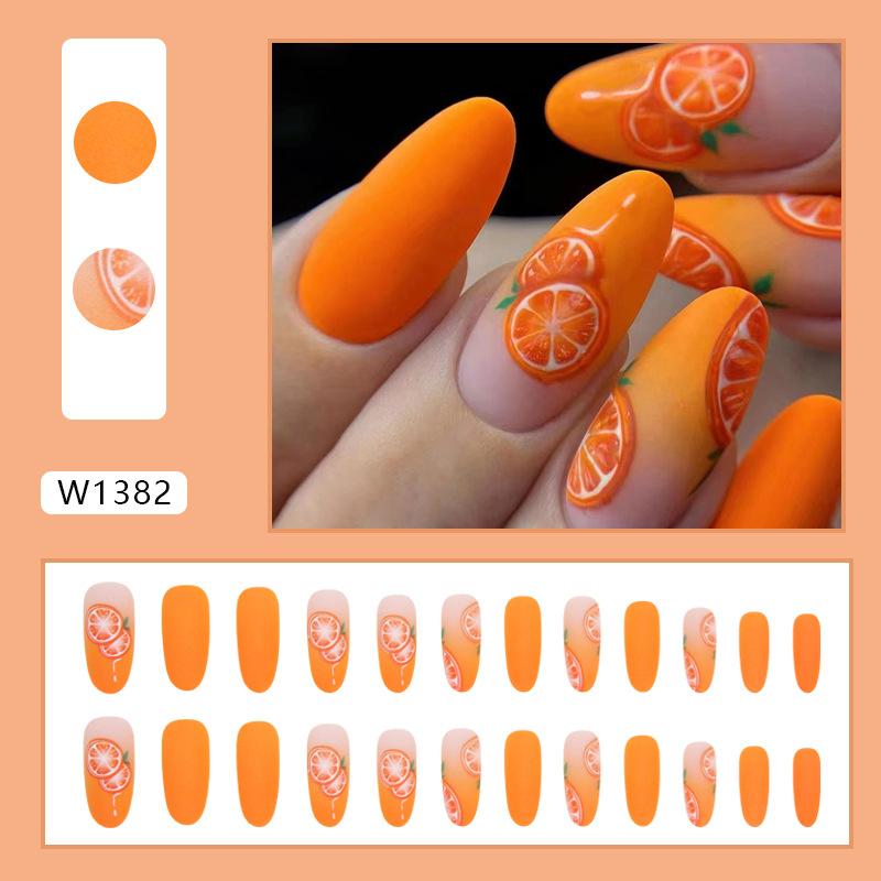 Oval Autumn Thinking Orange ins Wind Versatile European and American Frosted False Nails Slender White Tablets
Oval Autumn Thinking Orange ins Wind Versatile European and American Frosted False Nails Slender White Tablets