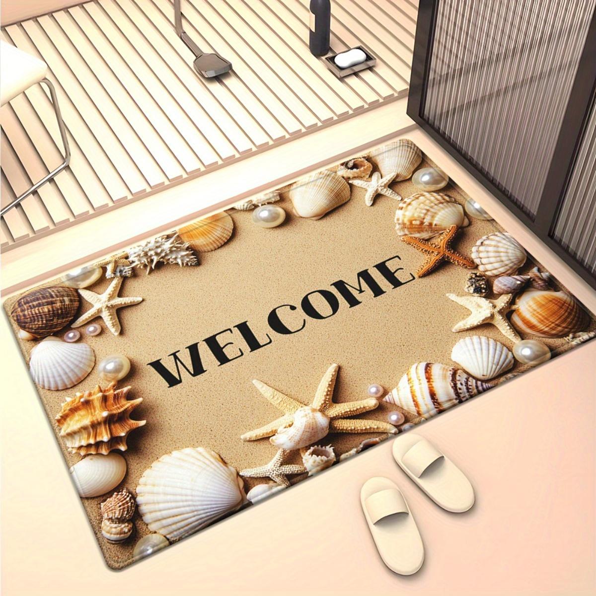 Beach Shell Starfish Welcome Crystal Velvet Rug Coastal Theme Entryway Door Mat Soft Non Slip Living Room Decor Summer Style 50x 80cm
Beach Shell Starfish Welcome Crystal Velvet Rug Coastal Theme Entryway Door Mat Soft Non Slip Living Room Decor Summer Style 50x 80cm