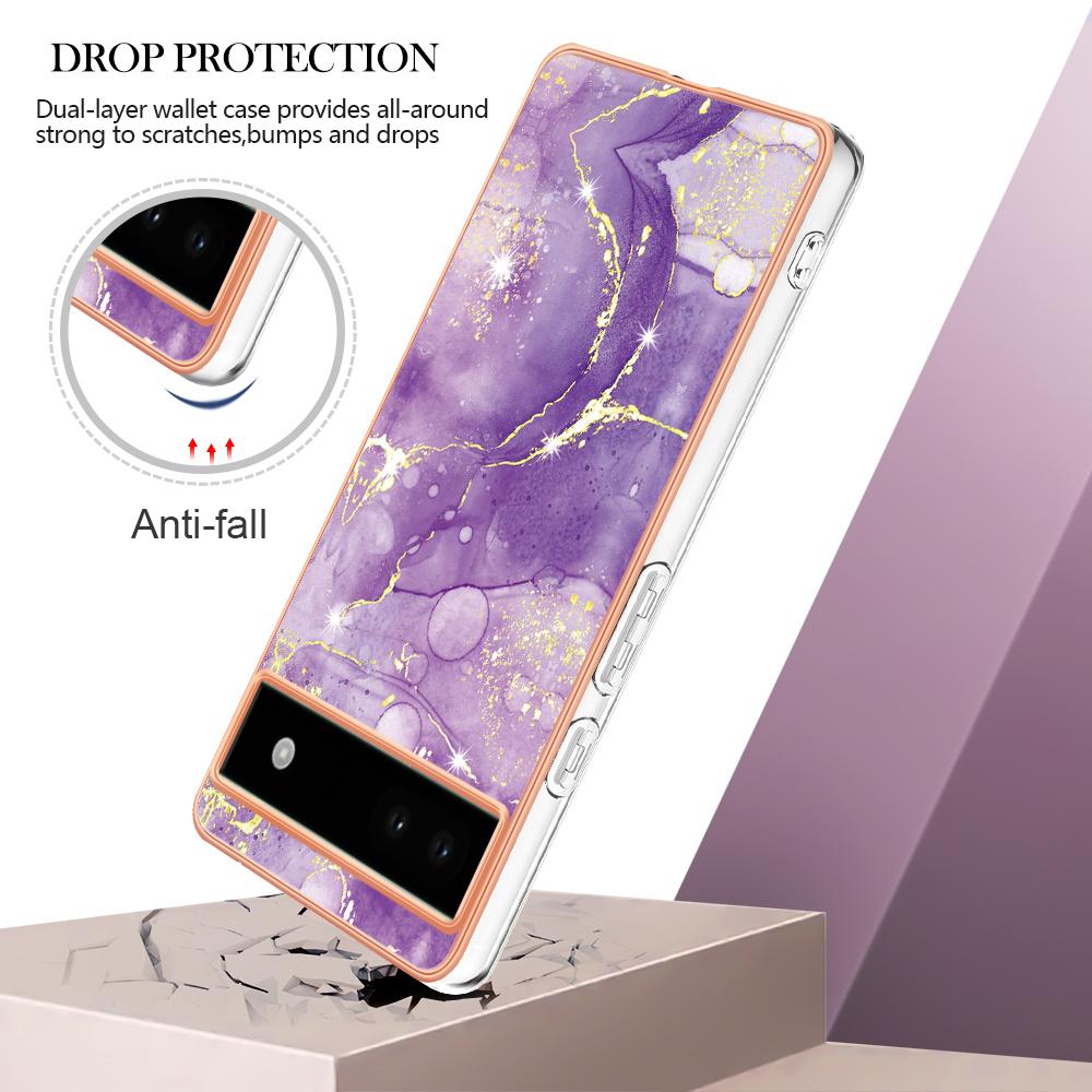 For Google Pixel 6a TPU Case with IMD Marble Pattern Electroplated Back Cover Rose Gold 005
For Google Pixel 6a TPU Case with IMD Marble Pattern Electroplated Back Cover Rose Gold 005