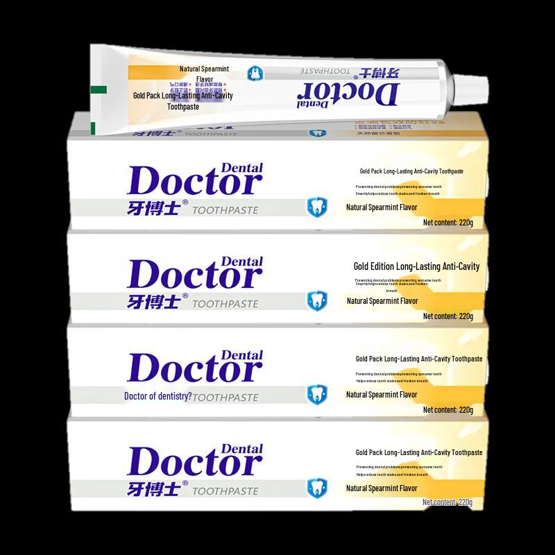 Dr. Tooth Gold Edition Anti-Cavity & Whitening Toothpaste
Dr. Tooth Gold Edition Anti-Cavity & Whitening Toothpaste