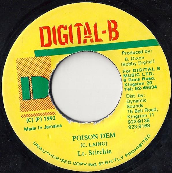 7inch Record LIEUTENANT STITCHIE Poison Dem NONE DigitalB 1992 Jamaica Reggae Ska Dub Used
7inch Record LIEUTENANT STITCHIE Poison Dem NONE DigitalB 1992 Jamaica Reggae Ska Dub Used
