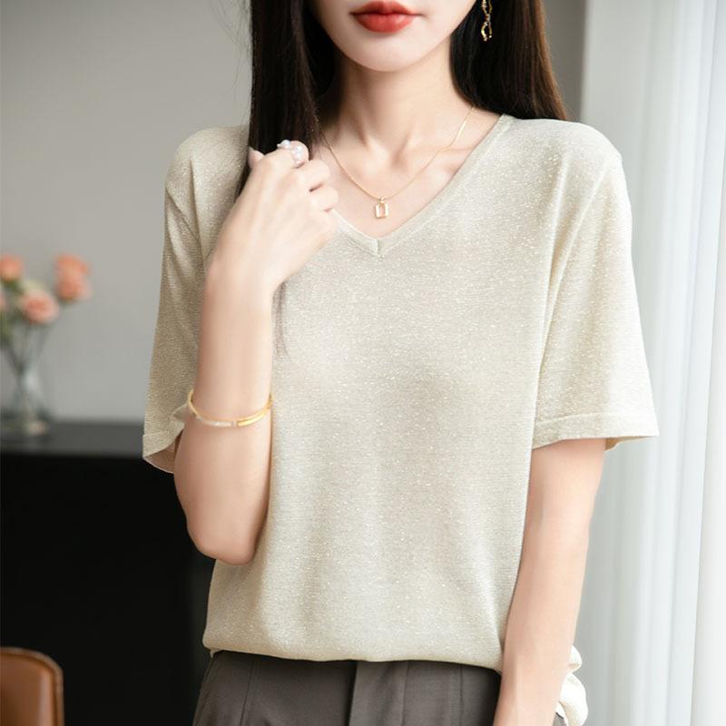 Летняя прохлада, V-образный вырез, Яркий шелк, Приятный к коже, Дышащий, Короткий рукав, Тонкий, Вязаный, Слим-фит, Универсальный топ-футболка для женщин XXL абрикосовый
Летняя прохлада, V-образный вырез, Яркий шелк, Приятный к коже, Дышащий, Короткий рукав, Тонкий, Вязаный, Слим-фит, Универсальный топ-футболка для женщин XXL абрикосовый