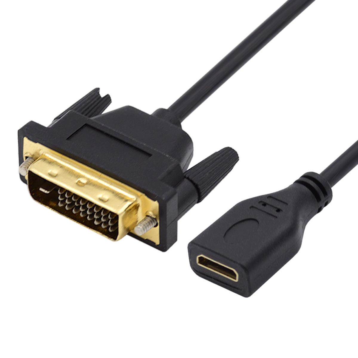 HD-025-CF HDMI to DVI Short Cable 20cm Bi-Directional Mini HDMI Female to DVI Male Adapter Converter As Shown A
HD-025-CF HDMI to DVI Short Cable 20cm Bi-Directional Mini HDMI Female to DVI Male Adapter Converter As Shown A