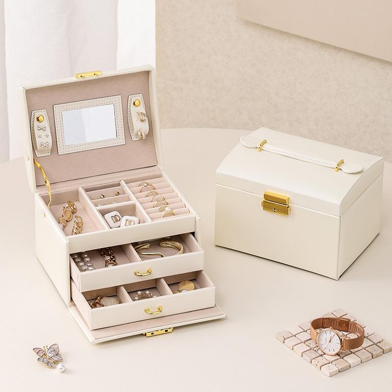 Jewelry Storage Box Premium Three-layer Drawer Ring Earrings Household Light Luxury Jewelry Storage
Jewelry Storage Box Premium Three-layer Drawer Ring Earrings Household Light Luxury Jewelry Storage
