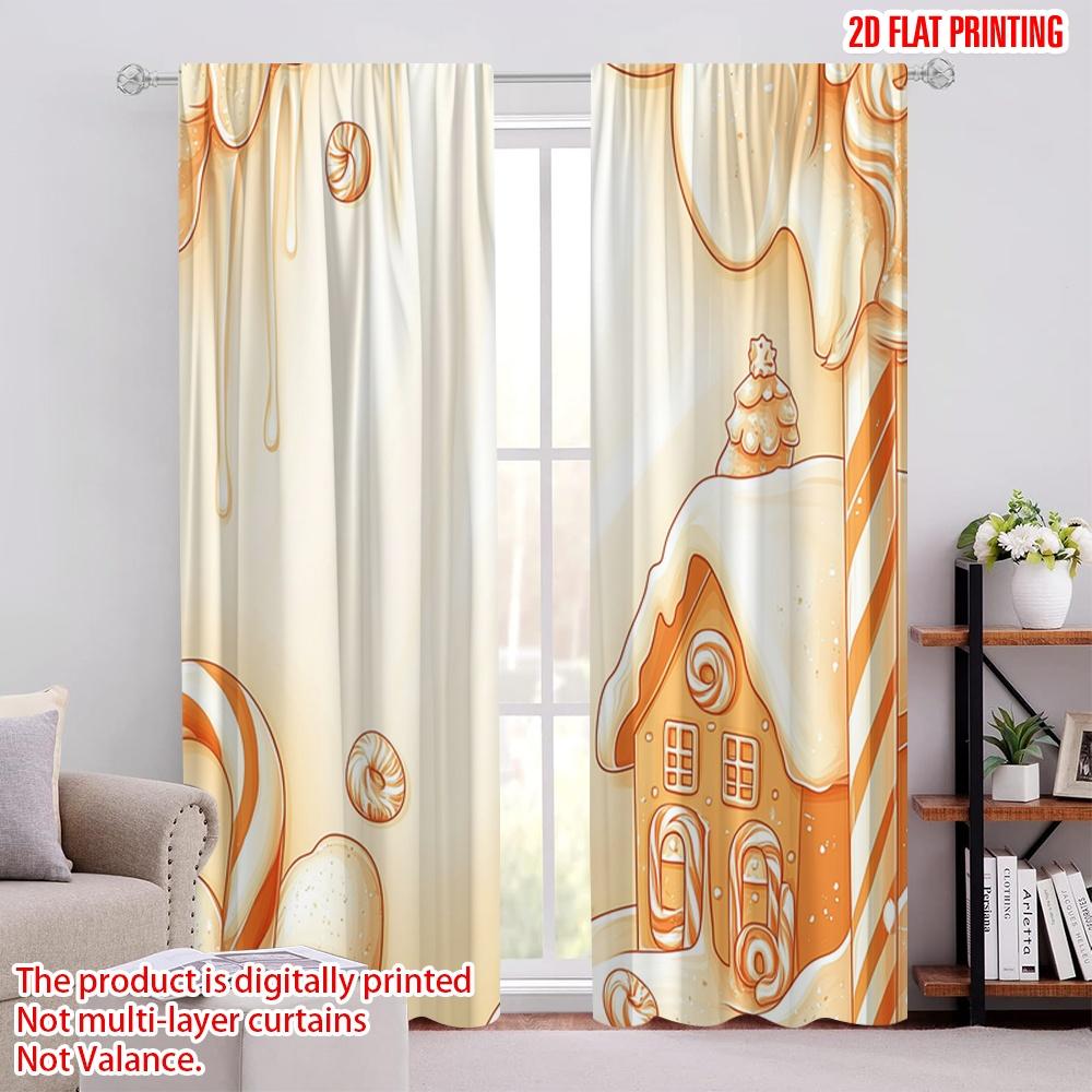 2pcs,2D plane printing Minimalist Curtains Christmas Candy Gingerbread House (2) 100% Polyester (without rod) Outdoor 52.50 × 116.00 cm 2 pcs
2pcs,2D plane printing Minimalist Curtains Christmas Candy Gingerbread House (2) 100% Polyester (without rod) Outdoor 52.50 × 116.00 cm 2 pcs