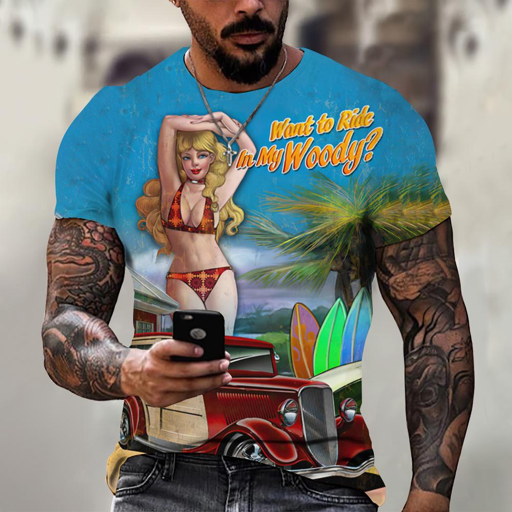 Футболка в стиле ретро с автомобилем для мужчин, сексуальная футболка с короткими рукавами и принтом красоты, повседневные футболки, топы, летняя мужская одежда, уличная одежда больших размеров, Xl 6XL
Футболка в стиле ретро с автомобилем для мужчин, сексуальная футболка с короткими рукавами и принтом красоты, повседневные футболки, топы, летняя мужская одежда, уличная одежда больших размеров, Xl 6XL