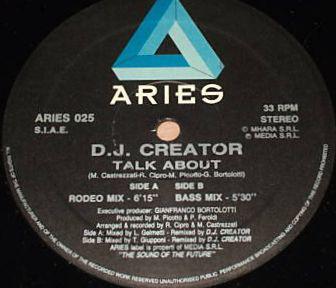 12inch Record DJ CREATOR - Talk About ARIES025 Aries Records 1994 Italy Dance & Electronica Used
12inch Record DJ CREATOR - Talk About ARIES025 Aries Records 1994 Italy Dance & Electronica Used