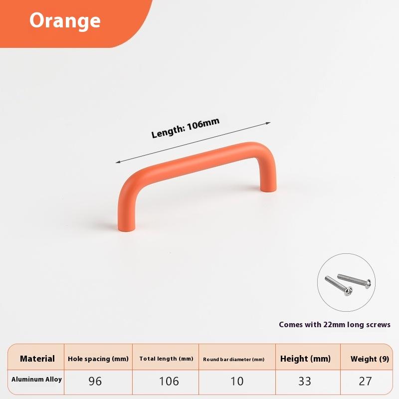 Барвисті Прості Меблеві Ручки Шафи Ручки для Дитячої Кімнати Ручки-Кулі для Шухляд Сучасна Фурнітура з Алюмінієвого Сплаву Orange 106MM
Барвисті Прості Меблеві Ручки Шафи Ручки для Дитячої Кімнати Ручки-Кулі для Шухляд Сучасна Фурнітура з Алюмінієвого Сплаву Orange 106MM