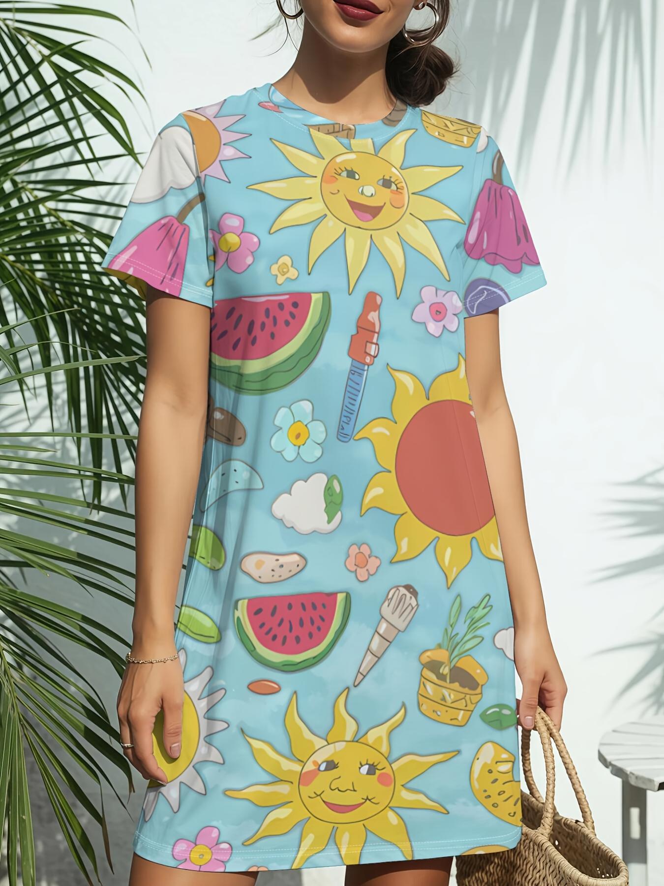 New Women S Round Neck Short Sleeve T-Shirt Dress in Summer Anime Style. Featuring American Trendy Digital Prints. Perfect for Casual Wear in Spring A 8XL дубильна кора
New Women S Round Neck Short Sleeve T-Shirt Dress in Summer Anime Style. Featuring American Trendy Digital Prints. Perfect for Casual Wear in Spring A 8XL дубильна кора