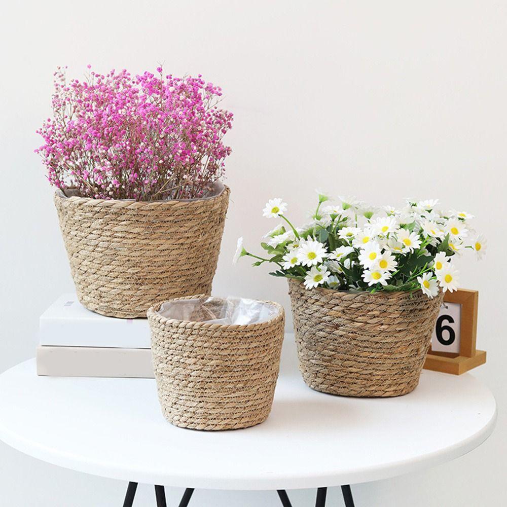 S/M/L Grass Woven Planter Basket Handmade Flower Basket Flowerpot Storage Baskets for Home S-Style B
S/M/L Grass Woven Planter Basket Handmade Flower Basket Flowerpot Storage Baskets for Home S-Style B