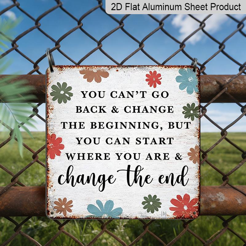 2D Flat, 1pc Vintage Metal Sign with You Can Go Back But You Can Start Where You Are Quote - Retro Tin Sign Suitable for Wall Decor, Motivational 20*20cm
2D Flat, 1pc Vintage Metal Sign with You Can Go Back But You Can Start Where You Are Quote - Retro Tin Sign Suitable for Wall Decor, Motivational 20*20cm