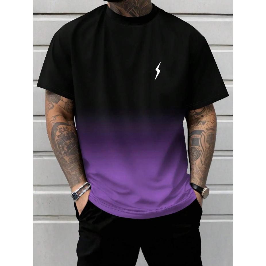 Plus Size Men s Ombre Gradient Lightning Bolt Graphic T-Shirt - Sporty Casual Short Sleeve Round Neck Tee Regular Fit, Everyday Comfort PLUS SIZE XS
Plus Size Men s Ombre Gradient Lightning Bolt Graphic T-Shirt - Sporty Casual Short Sleeve Round Neck Tee Regular Fit, Everyday Comfort PLUS SIZE XS