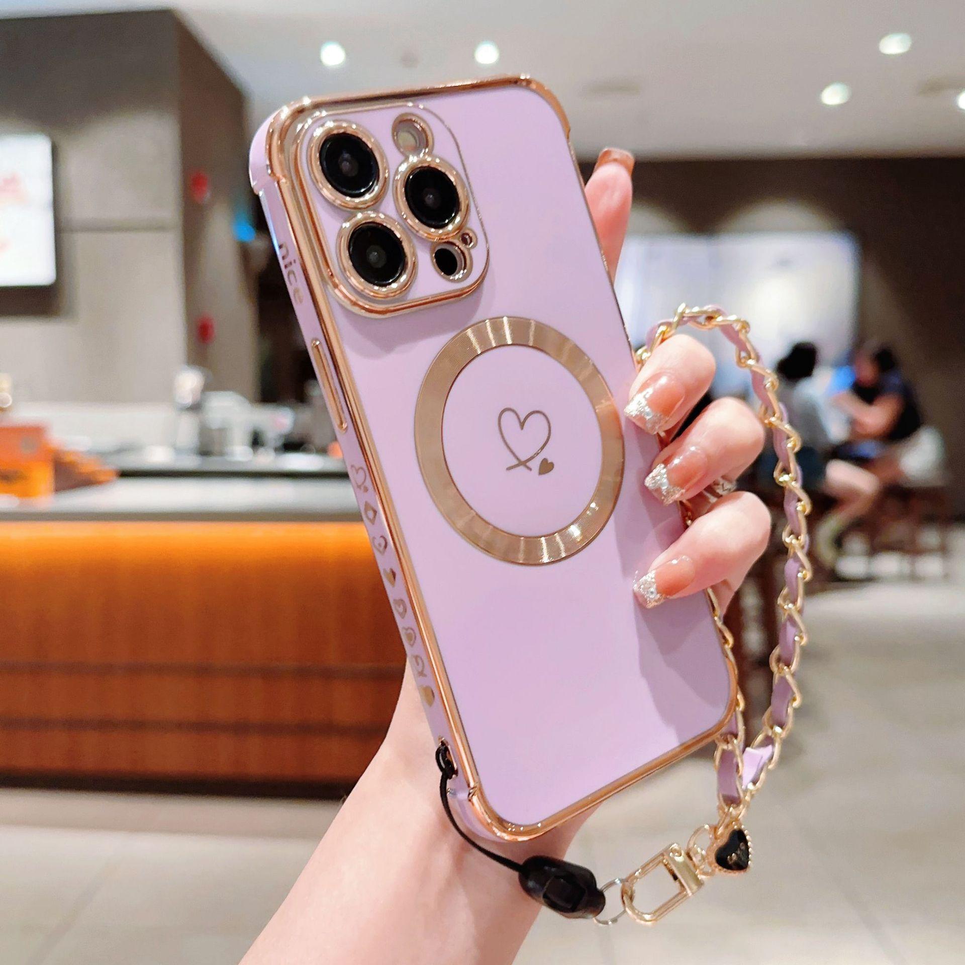 Magnetic Double Heart iPhone Case with Wrist Strap for iPhone 15/14/13/11 iPhone 14 Plus
Magnetic Double Heart iPhone Case with Wrist Strap for iPhone 15/14/13/11 iPhone 14 Plus