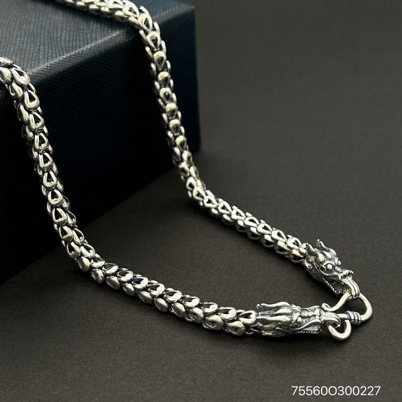 S925 Серебряное ожерелье Мужская властная личность Vetener