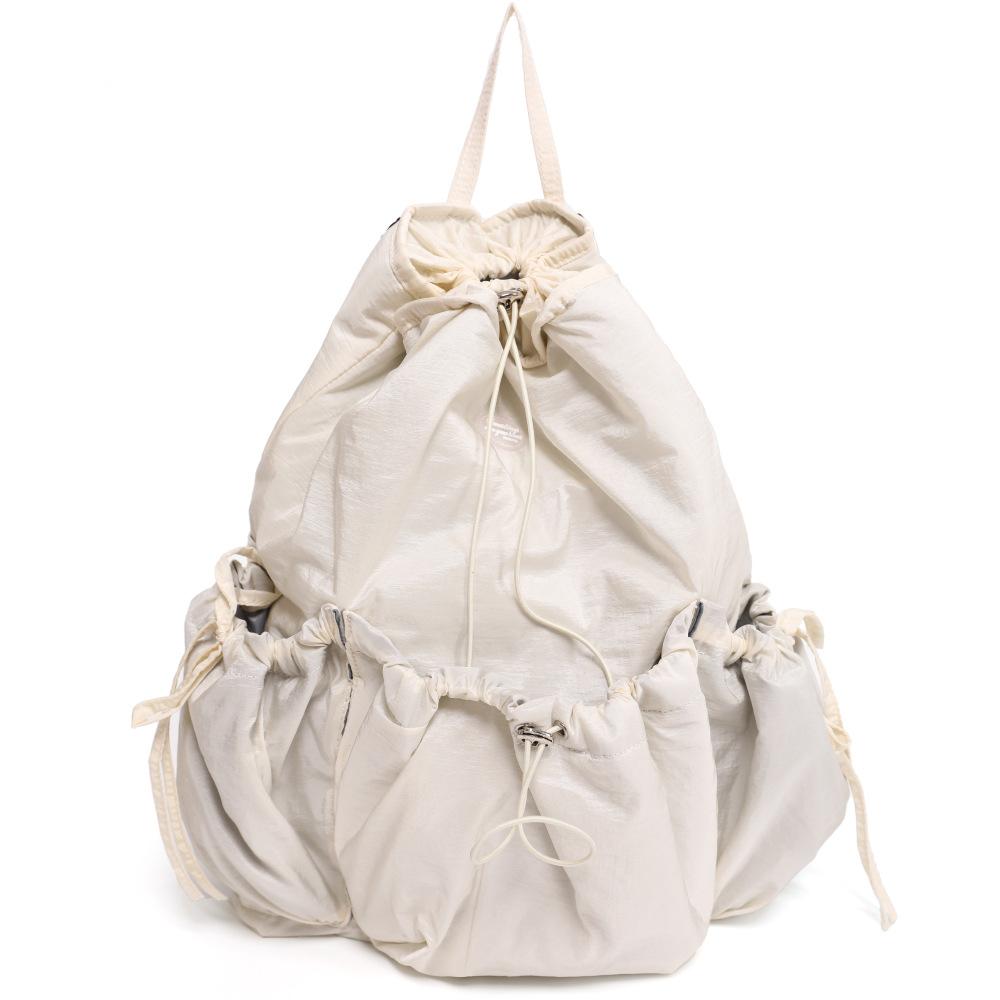 New Drawstring Backpack, Multifunctional Leisure Backpack, Nylon Pleated Bag, College Student Backpack, Back To School Season грязно-белый
New Drawstring Backpack, Multifunctional Leisure Backpack, Nylon Pleated Bag, College Student Backpack, Back To School Season грязно-белый