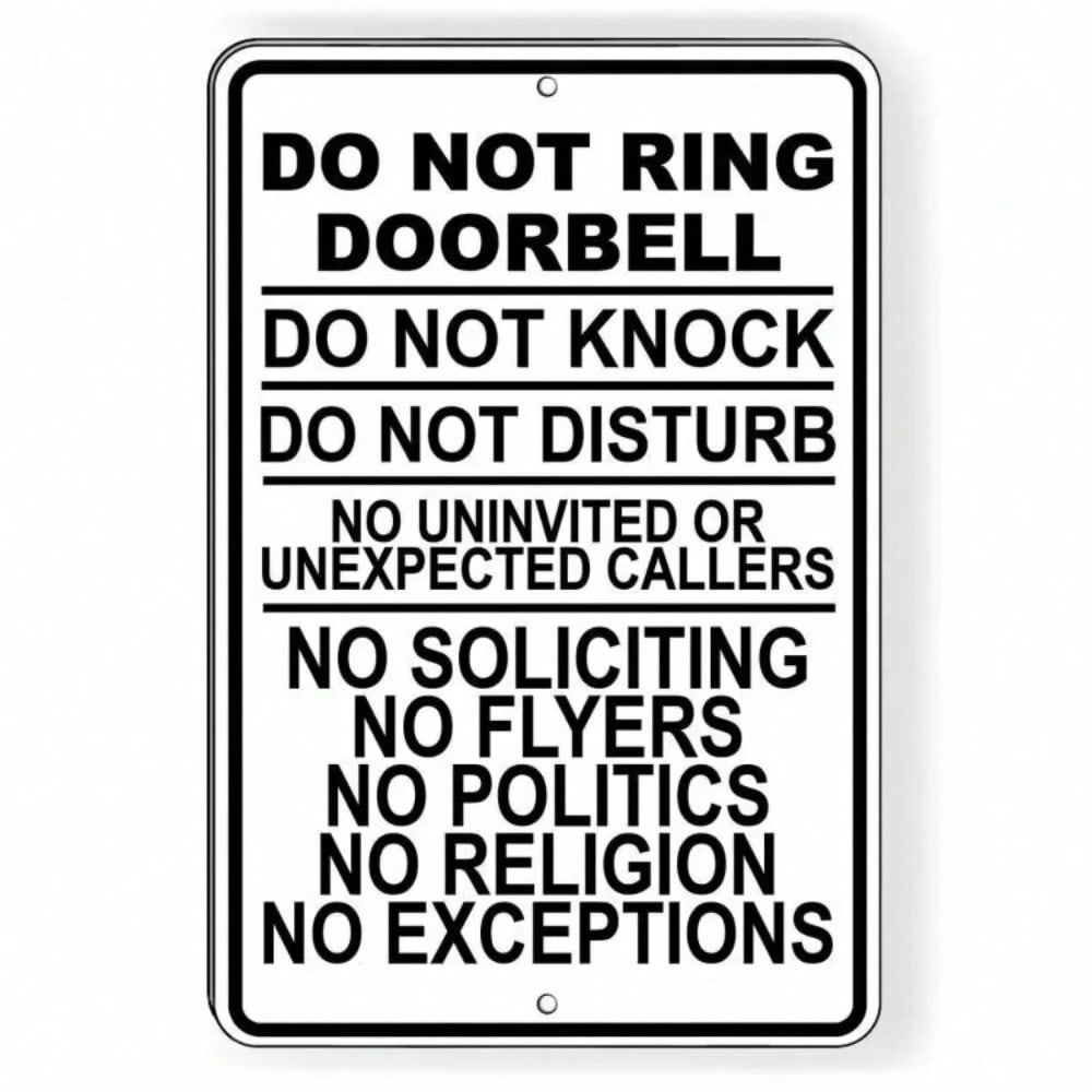 Vintage Metal Tin Sign Quiet Defender No Soliciting Do Not Knock High Contrast 20X30 різнокольоровий
Vintage Metal Tin Sign Quiet Defender No Soliciting Do Not Knock High Contrast 20X30 різнокольоровий