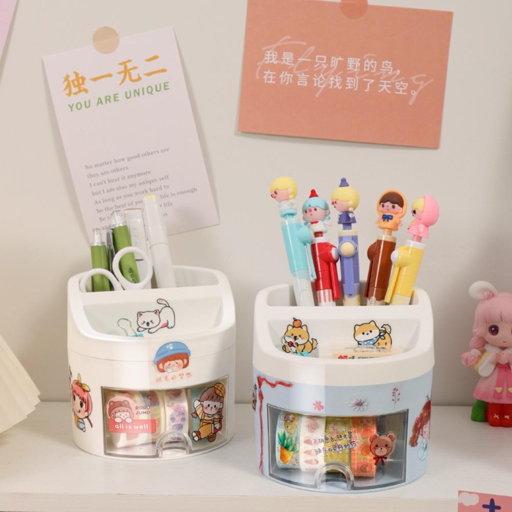 Многоярусный держатель для ручек большой емкости Настольный органайзер для канцелярских принадлежностей Ящик для хранения школьных принадлежностей синий 
Многоярусный держатель для ручек большой емкости Настольный органайзер для канцелярских принадлежностей Ящик для хранения школьных принадлежностей синий