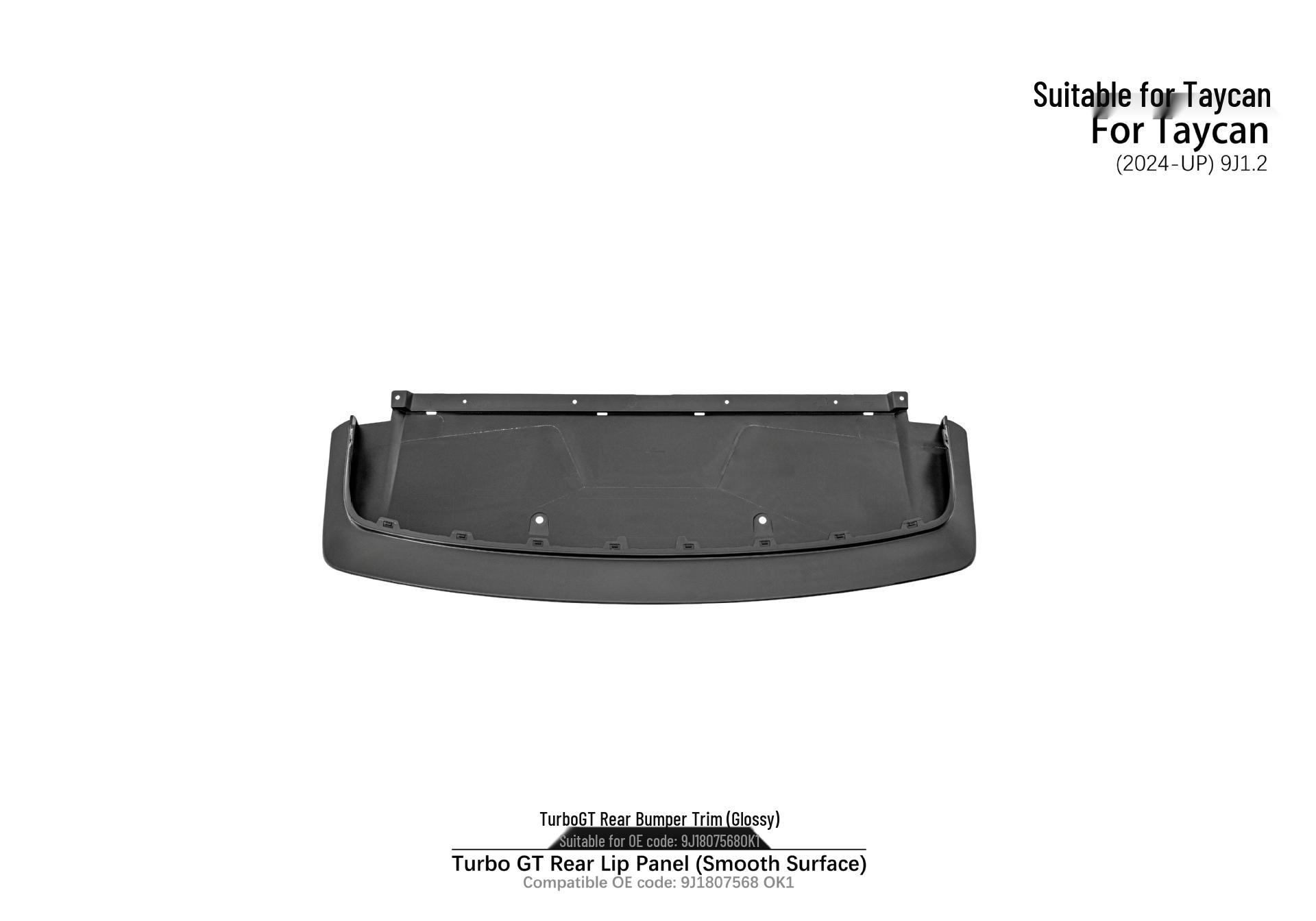 Glossy Rear Diffuser Trim for 2024+ Porsche Taycan 9J1.2 Turbo GT
Glossy Rear Diffuser Trim for 2024+ Porsche Taycan 9J1.2 Turbo GT
