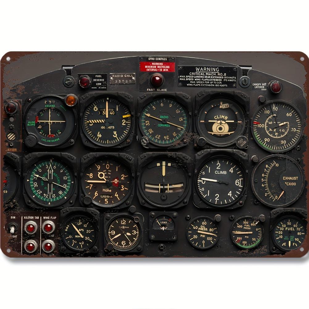 Vintage Retro Aircraft Cockpit Iron Sign Airplane Instrument Panel Decorative Metal Plaque Pilot Aviation Home Garage Wall Art 20x30cm(7.8x11.8inch)
Vintage Retro Aircraft Cockpit Iron Sign Airplane Instrument Panel Decorative Metal Plaque Pilot Aviation Home Garage Wall Art 20x30cm(7.8x11.8inch)