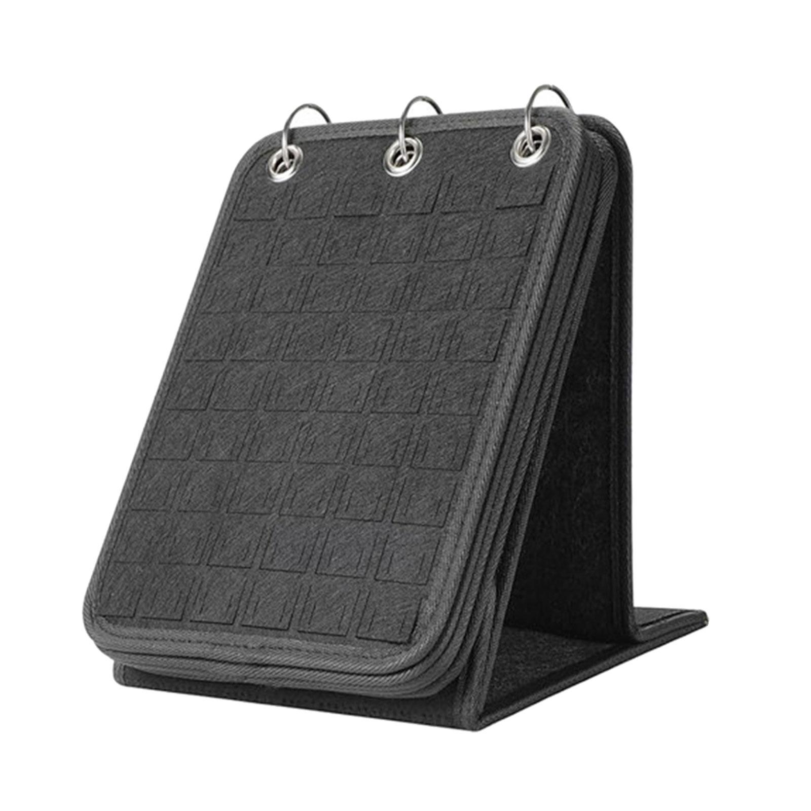 Прочный фетровый органайзер для хранения ювелирных изделий, органайзеры для серег, ожерелий, колец с 120 отделениями для ежедневного использования, украшение для дома темно серый
Прочный фетровый органайзер для хранения ювелирных изделий, органайзеры для серег, ожерелий, колец с 120 отделениями для ежедневного использования, украшение для дома темно серый