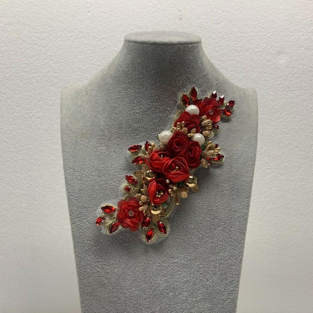 Handcraft Flowers Sew on Applique Clothing DIY 3d Flowers Rhinestone Flower Patch Clothing Decor with Beads червоний
Handcraft Flowers Sew on Applique Clothing DIY 3d Flowers Rhinestone Flower Patch Clothing Decor with Beads червоний