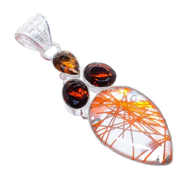 Orange Rutile Quartz, Smokey 925 Sterling Silver Jewelry Pendant 2.5 AH-3280 2.17 оранжевый
Orange Rutile Quartz, Smokey 925 Sterling Silver Jewelry Pendant 2.5 AH-3280 2.17 оранжевый