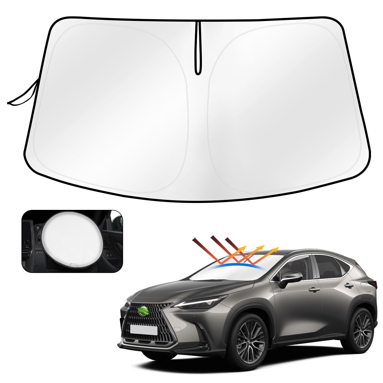 Cartist Lexus NX 20 Series Sunshade for Windshield Shade Excellent Light UV Car Custom Interior Easy Includes Storage Bag NX250, NX350, NX350h,
Cartist Lexus NX 20 Series Sunshade for Windshield Shade Excellent Light UV Car Custom Interior Easy Includes Storage Bag NX250, NX350, NX350h,