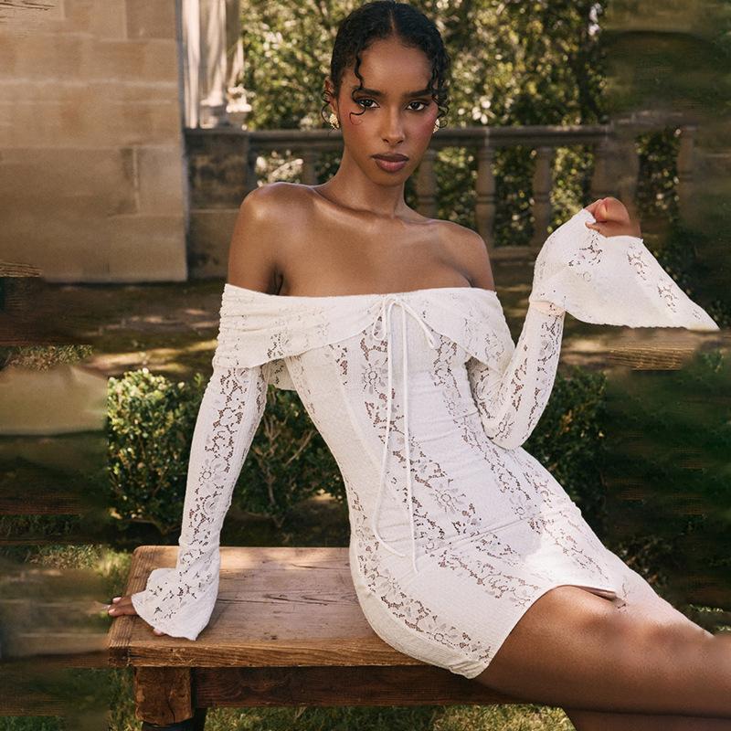 Нова Сукня на одне плече з мереживом, Нішева талія, Гаряча дівчина, Довгий рукав, Темпераментна коротка спідниця по стегнах L
Нова Сукня на одне плече з мереживом, Нішева талія, Гаряча дівчина, Довгий рукав, Темпераментна коротка спідниця по стегнах L