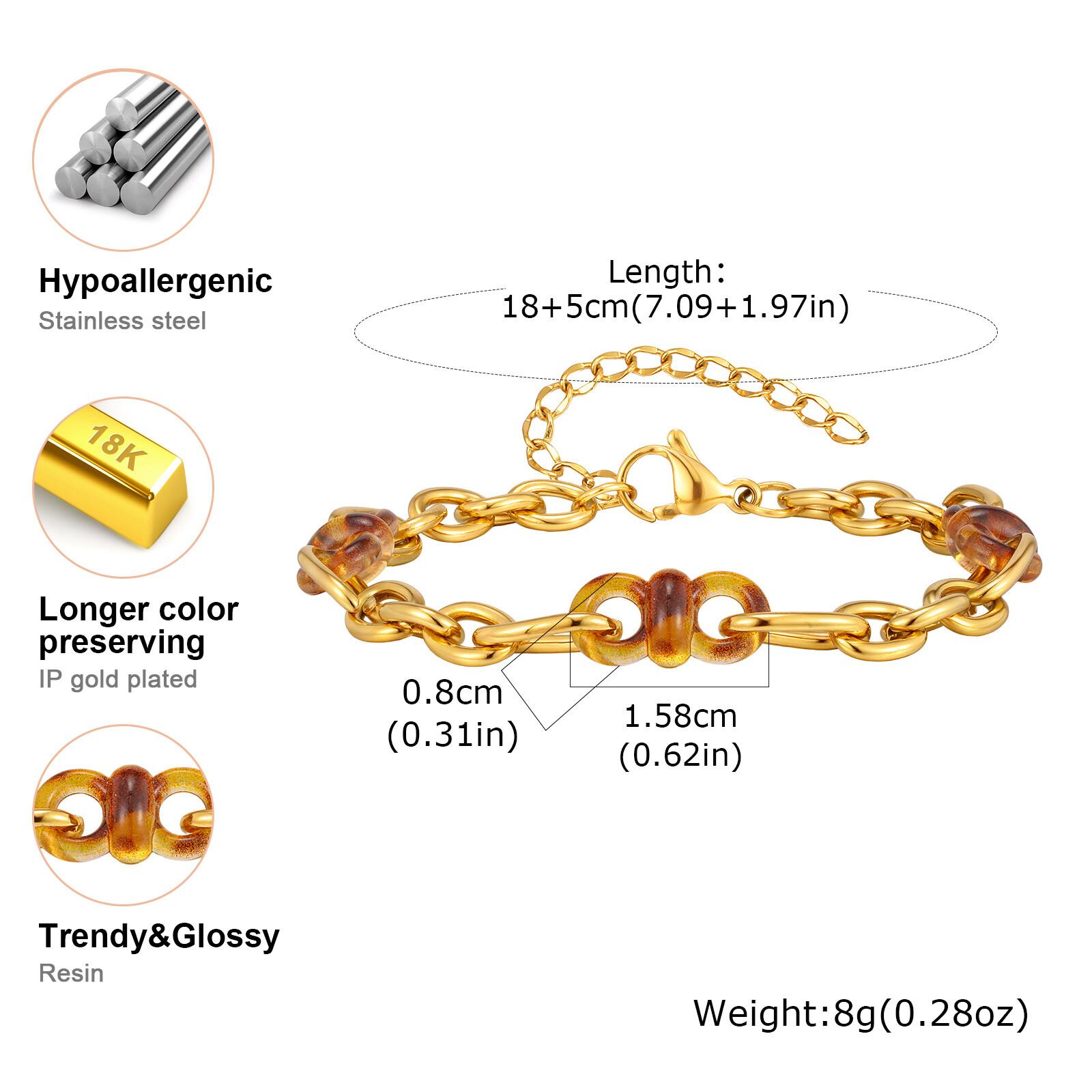 Statement Stainless Steel Chain Bracelet for Women, Metal Acrylic Link Arrivals 2025 Wrist Jewelry
Statement Stainless Steel Chain Bracelet for Women, Metal Acrylic Link Arrivals 2025 Wrist Jewelry