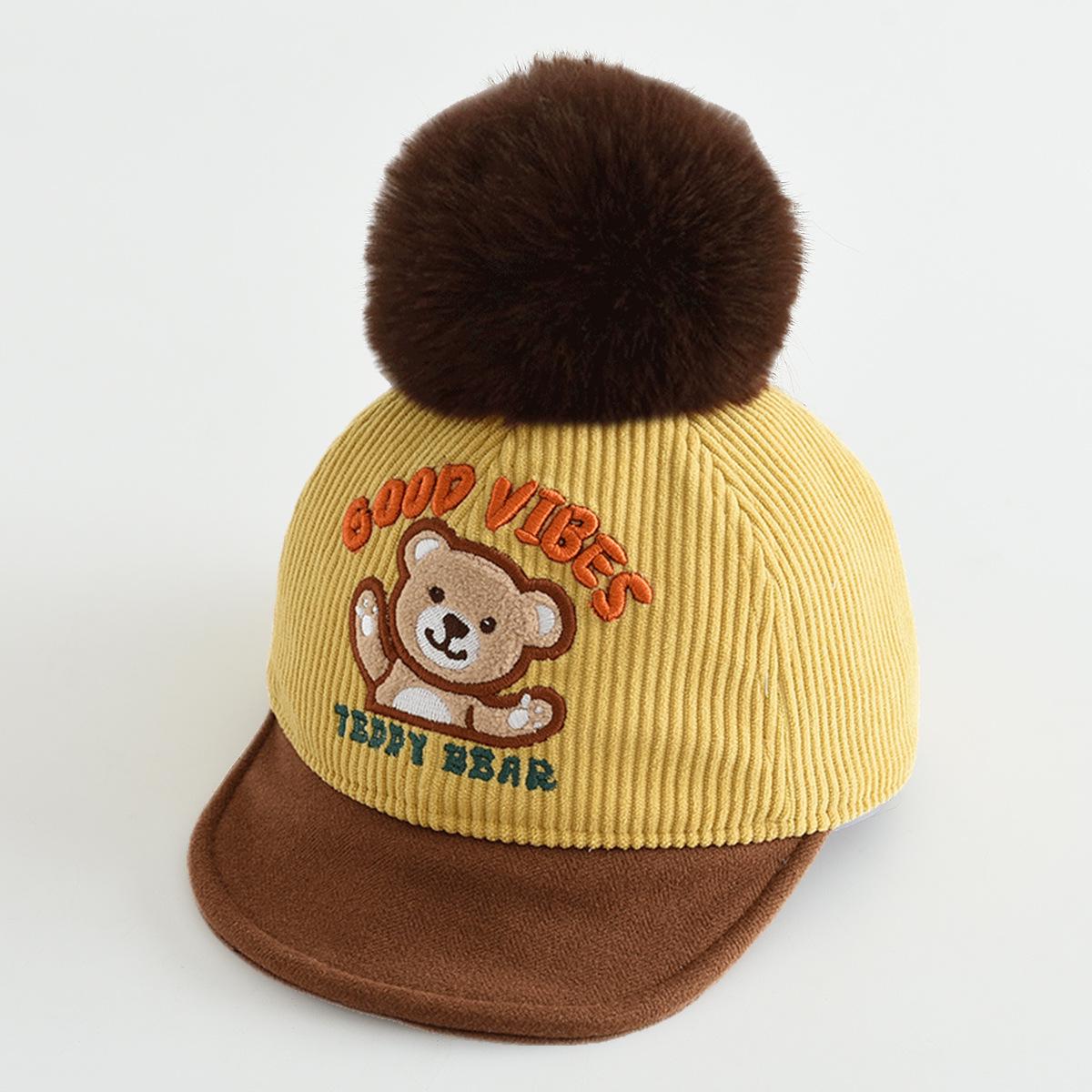 Children s Warm Cartoon Bear Duckbill Baseball Cap with Pom-Pom 3-6 years (recommended head circumference 49-50cm) лимонно-жовтий колір
Children s Warm Cartoon Bear Duckbill Baseball Cap with Pom-Pom 3-6 years (recommended head circumference 49-50cm) лимонно-жовтий колір