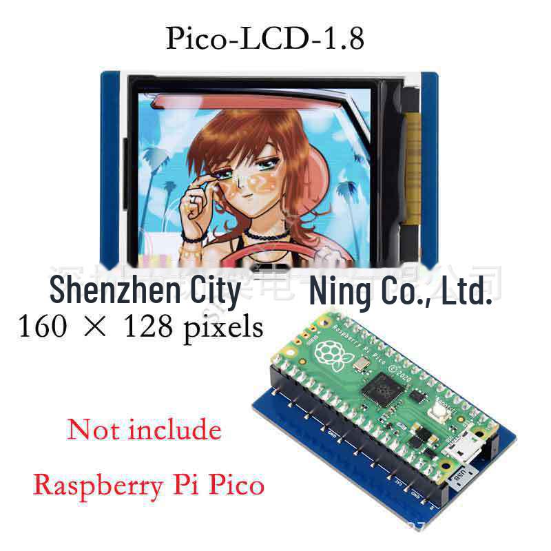 Raspberry Pi Pico 1.8 LCD Display Module, 160×128 Pixels, 65K Colors 1.8 inch LCD
Raspberry Pi Pico 1.8 LCD Display Module, 160×128 Pixels, 65K Colors 1.8 inch LCD