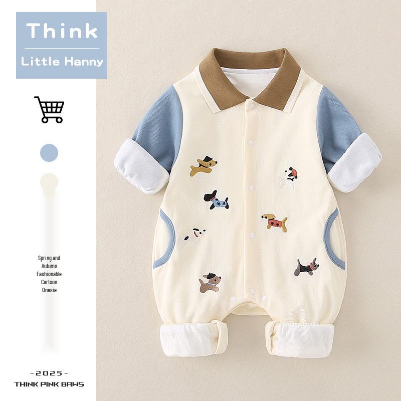 Infant Boy Double-Layer Cartoon Romper - Spring/Autumn Toddler Onesie for Comfort and Play 90 cm синий
Infant Boy Double-Layer Cartoon Romper - Spring/Autumn Toddler Onesie for Comfort and Play 90 cm синий