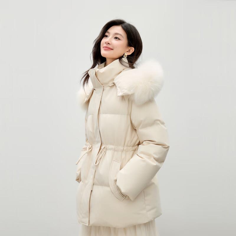 Qiushui Yiren Зимняя пуховая куртка со съемным воротником из лисьего меха и поясом на талии XL
Qiushui Yiren Зимняя пуховая куртка со съемным воротником из лисьего меха и поясом на талии XL