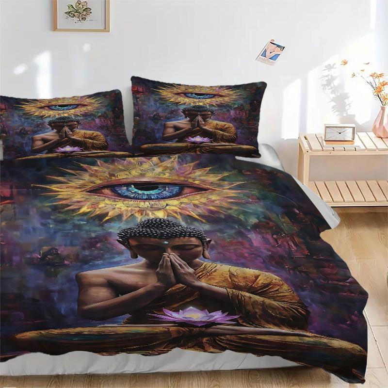 3pcs Buddha Statue Duvet Cover Set, Cover For Bedroom Guest Room (1 Duvet Cover + 2 Pillowcase, Without Quilt), yy250922216 135x200cm
3pcs Buddha Statue Duvet Cover Set, Cover For Bedroom Guest Room (1 Duvet Cover + 2 Pillowcase, Without Quilt), yy250922216 135x200cm
