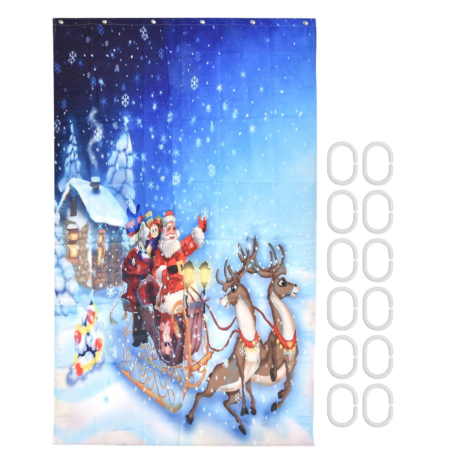 Partition Curtain Free Punching Christmas Pattern Bath Bathroom Shower Curtain for Home Hotel
Partition Curtain Free Punching Christmas Pattern Bath Bathroom Shower Curtain for Home Hotel