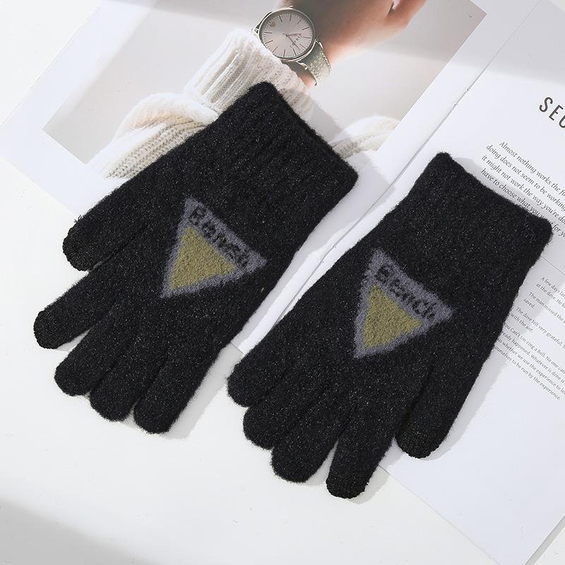 Triangular Touch Screen Gloves Velvet Warm and Thick Autumn and Winter Trendy Five Finger Korean Style Knitted Cycling one size
Triangular Touch Screen Gloves Velvet Warm and Thick Autumn and Winter Trendy Five Finger Korean Style Knitted Cycling one size