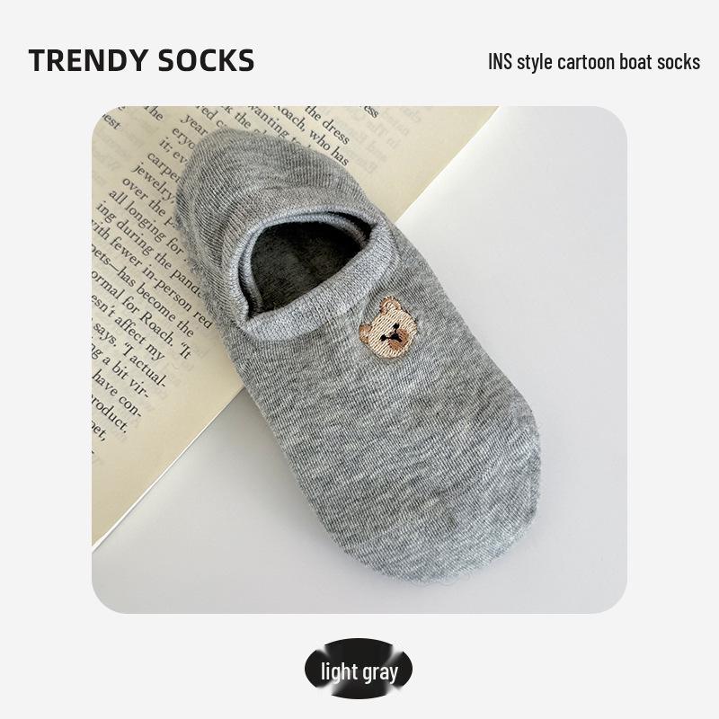 Spring/Summer Cartoon Puppy Embroidery Non-Slip Cotton No-Show Women s Socks One Size світло-сірого кольору
Spring/Summer Cartoon Puppy Embroidery Non-Slip Cotton No-Show Women s Socks One Size світло-сірого кольору