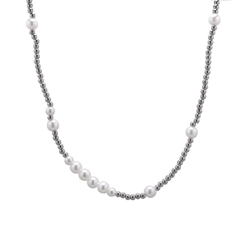 Titanium steel ball pearl necklace round ball chain simple cool hip hop ins personalized niche splicing sweater chain accessories women
Titanium steel ball pearl necklace round ball chain simple cool hip hop ins personalized niche splicing sweater chain accessories women