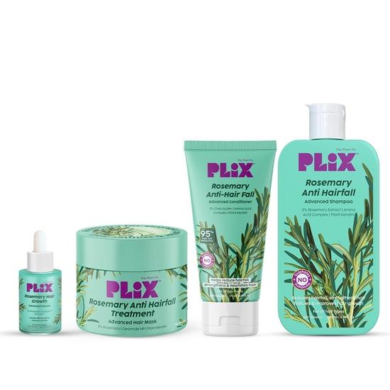 PLIX - THE PLANT FIX | Набор против выпадения волос с розмарином - Сыворотка (30мл), Шампунь (200мл), Кондиционер (175ml) и маска для волос (200г) | Для истончения волос
PLIX - THE PLANT FIX | Набор против выпадения волос с розмарином - Сыворотка (30мл), Шампунь (200мл), Кондиционер (175ml) и маска для волос (200г) | Для истончения волос