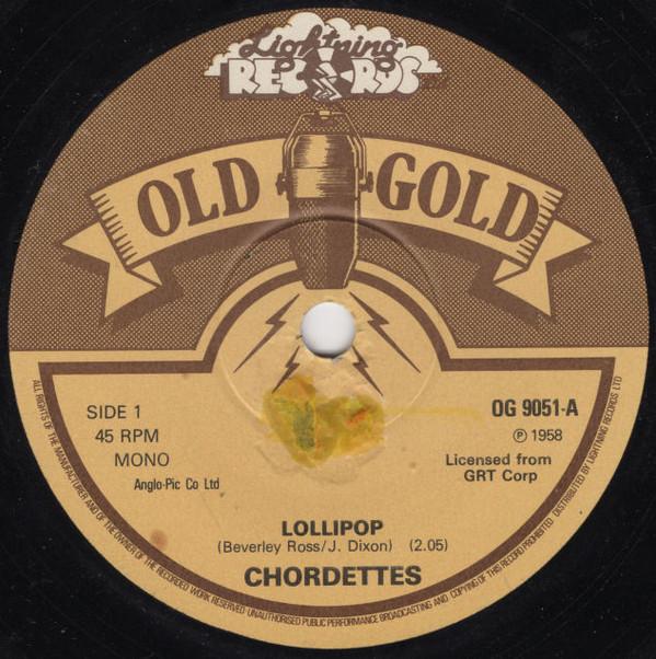 7inch Record CHORDETTES / GOGI GRANT - Lollipop / The Wayward Wind OG9051 Old Gold UK Pop Used
7inch Record CHORDETTES / GOGI GRANT - Lollipop / The Wayward Wind OG9051 Old Gold UK Pop Used