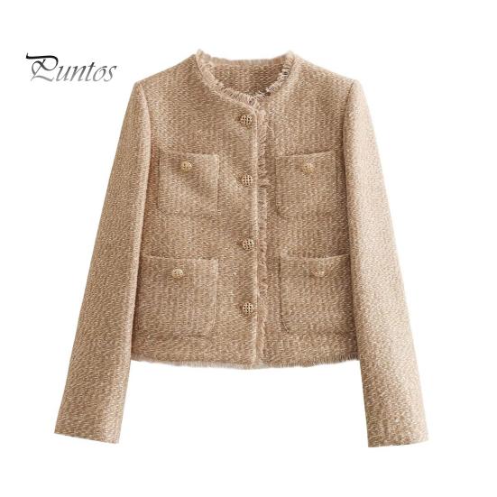 Женский укороченный твидовый пиджак, пиджак с длинным рукавом, застегивающийся на пуговицы, короткое пальто с карманами, повседневный деловой костюм на весну и осень XS золотистый
Женский укороченный твидовый пиджак, пиджак с длинным рукавом, застегивающийся на пуговицы, короткое пальто с карманами, повседневный деловой костюм на весну и осень XS золотистый