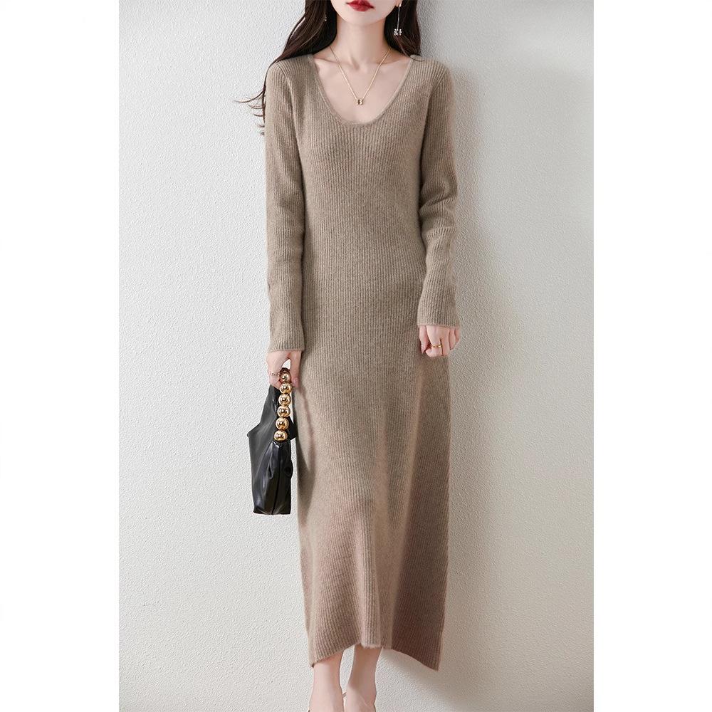 Women s 100% Wool Extra Long V-Neck Knitted Dress with Coat - Autumn/Winter Collection L (110-125 jin)
Women s 100% Wool Extra Long V-Neck Knitted Dress with Coat - Autumn/Winter Collection L (110-125 jin)