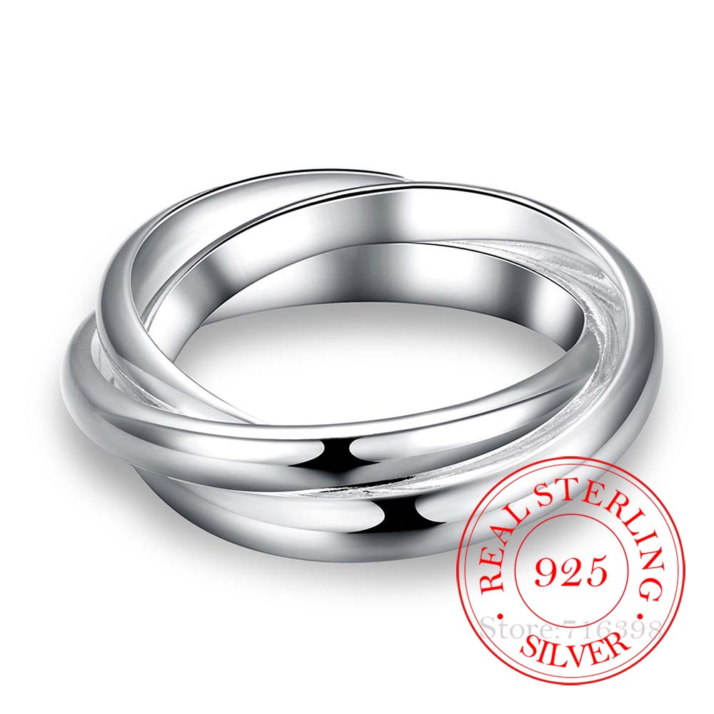 925 Sterling Silver Jewelry Three Circles Couple s Wedding Silver Rings for Women Men New Beautiful Fashion Anel De Prata Bijoux 10
925 Sterling Silver Jewelry Three Circles Couple s Wedding Silver Rings for Women Men New Beautiful Fashion Anel De Prata Bijoux 10