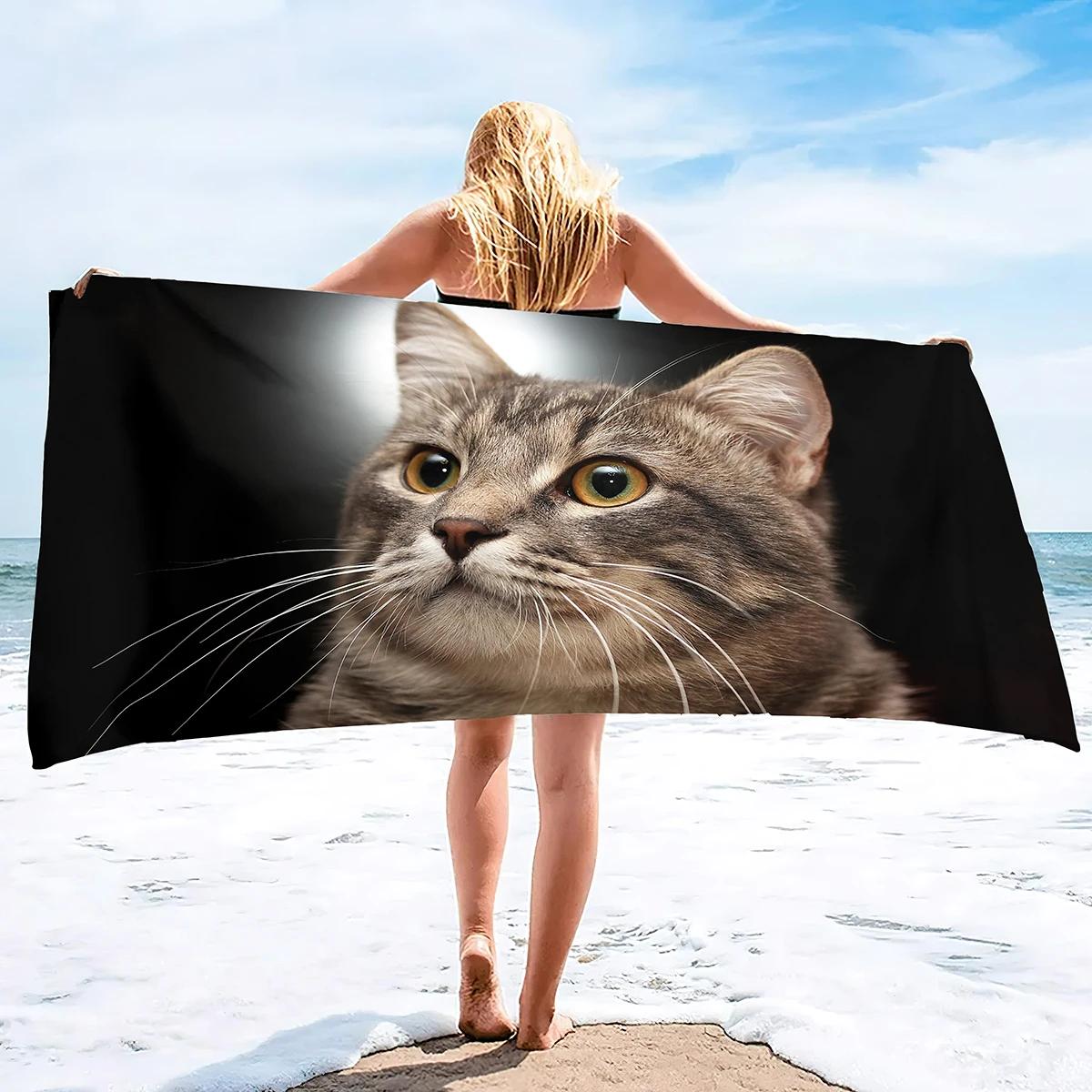 Beach Towel for Women, Girls, Kids, Men, Cat Bath Sand Free Pool Absorbent Soft Plush Lovers W40*H60(CM)
Beach Towel for Women, Girls, Kids, Men, Cat Bath Sand Free Pool Absorbent Soft Plush Lovers W40*H60(CM)