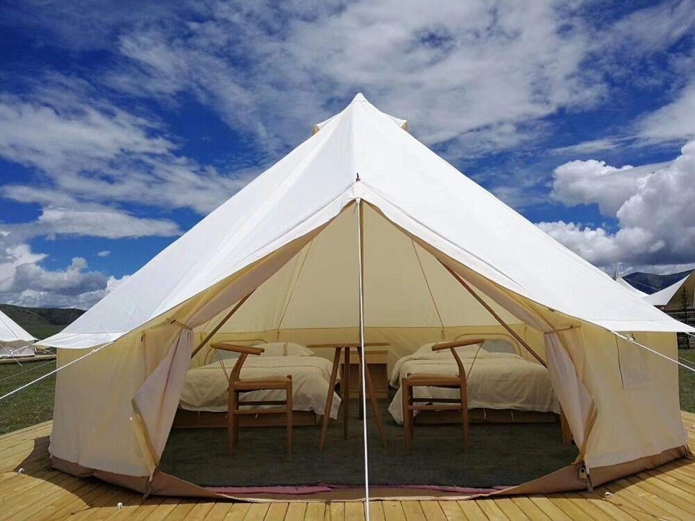 Safari Camping Outdoor 4 Season Waterproof 3456 Meter Oxford Bell Tent Bell Tent (White Oxford Tent, Diameter 4meter)
Safari Camping Outdoor 4 Season Waterproof 3456 Meter Oxford Bell Tent Bell Tent (White Oxford Tent, Diameter 4meter)